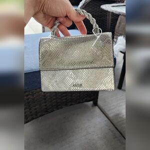 Aldo Metallic Snake Print Mini Bag